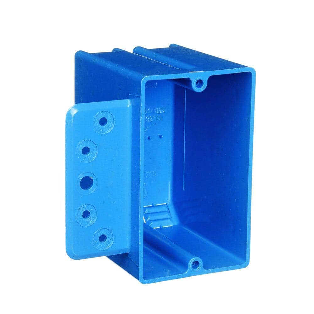 1-Gang 18 cu. in. Electrical PVC New Work Electrical Switch and Outlet Box with Bracket (B118B-UPC)