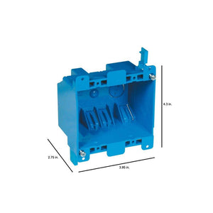 2 - Gang 25 cu. in. Electrical PVC Old Work Electrical Switch and Outlet Box (B225R - UPC) - Stu's Home Improvement Outlet