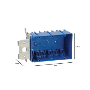 3 - Gang 49 cu. in. Electrical PVC New Work Adjustable Electrical Box (B349ADJ) - Stu's Home Improvement Outlet