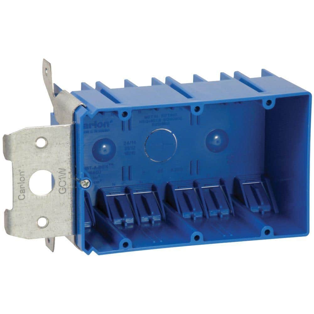 3 - Gang 49 cu. in. Electrical PVC New Work Adjustable Electrical Box (B349ADJ) - Stu's Home Improvement Outlet