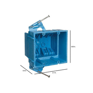 2 - Gang 35 cu. in. Hard Shell PVC New Work Electrical Switch and Outlet Box - Stu's Home Improvement Outlet
