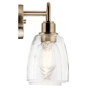 Meller 24.25 in. 3 - Light Champagne Bronze Vintage Bathroom Vanity Light with Clear Glass - Stu's Home Improvement Outlet