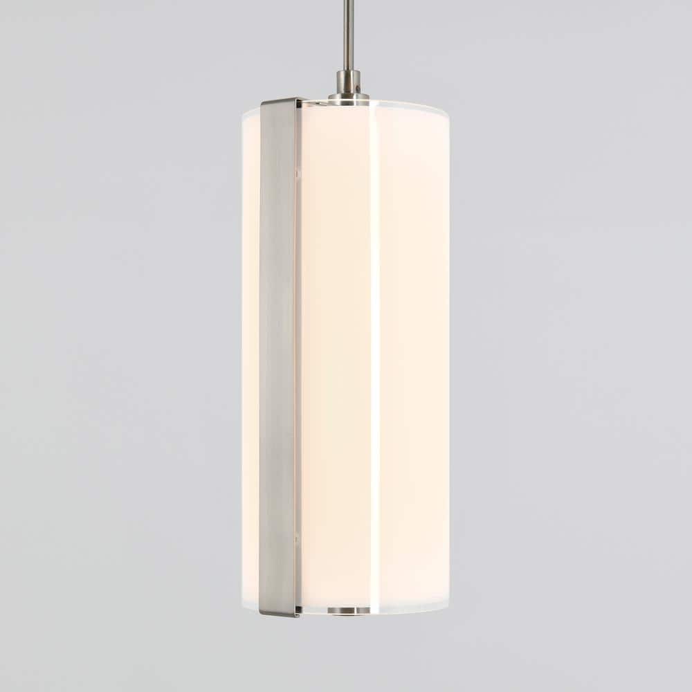 Subway Round 12 - Watt 1 Light Chrome Modern Integrated LED Mini Pendant Light Fixture for Kitchen Island - Stu's Home Improvement Outlet