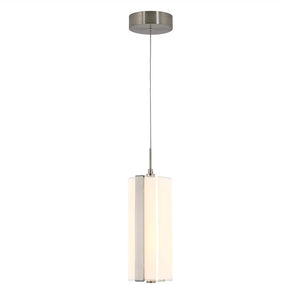 Subway Round 12 - Watt 1 Light Chrome Modern Integrated LED Mini Pendant Light Fixture for Kitchen Island - Stu's Home Improvement Outlet