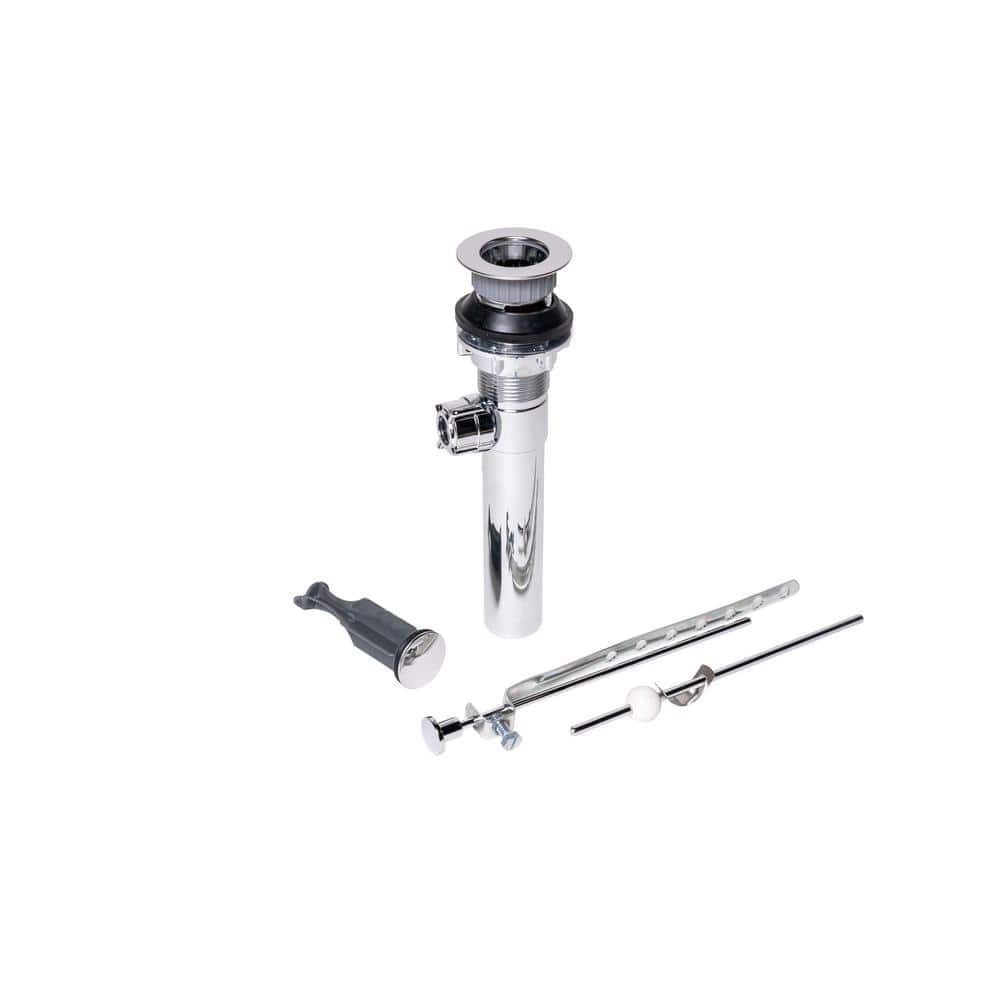1-1/4 in. Chrome-Plated Plastic Sink Drain Pop-Up Drain Assembly