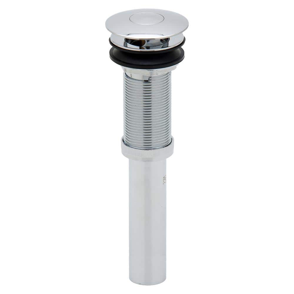 2 - in - 1 Brass Sink Drain - Push Drain, Chrome - Stu's Home Improvement Outlet