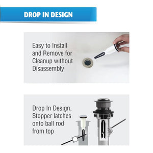 2 in 1 - Easy Pop - Up Plastic Pop - Up Drain, Chrome - Stu's Home Improvement Outlet
