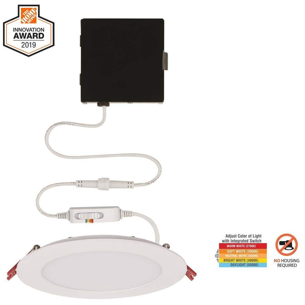 Ultra Slim 6 in. Color Selectable New Construction and Remodel Canless Recessed Integrated LED Kit - Stu's Home Improvement Outlet