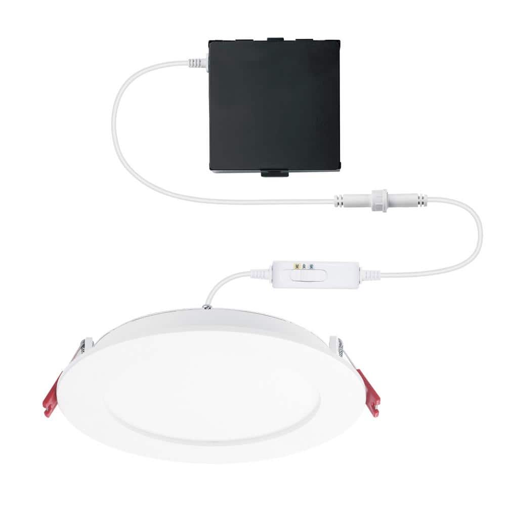 Commercial Electric 6 in. LED Slim 3 CCT Canless - White - Stu's Home Improvement Outlet