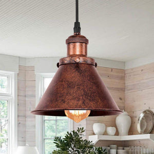 BARN 1 - Light Copper Hanging Barn Pendant Light with Cone Metal Shade and 78 - Stu's Home Improvement Outlet