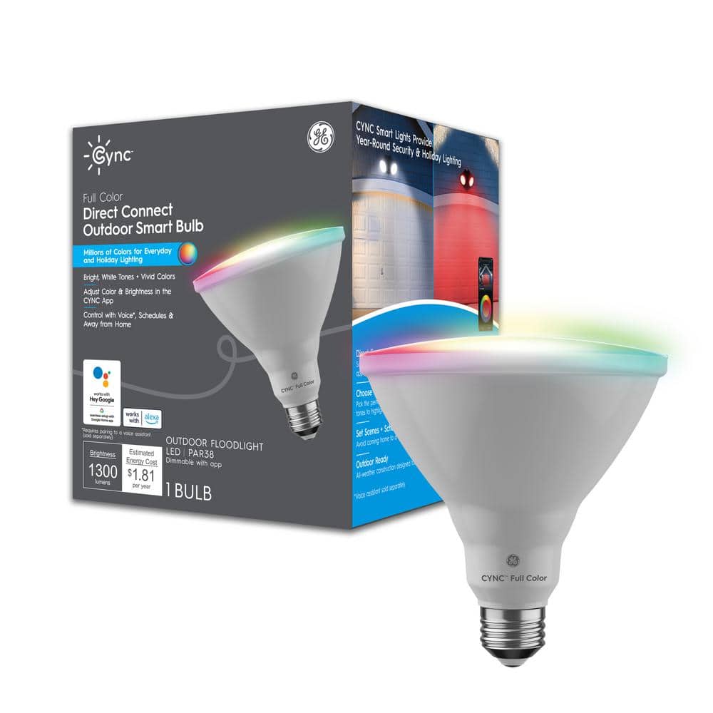 90-Watt PAR38 LED EQ 7000K Full Color Dimmable Smart Flood Bulb 1-PK