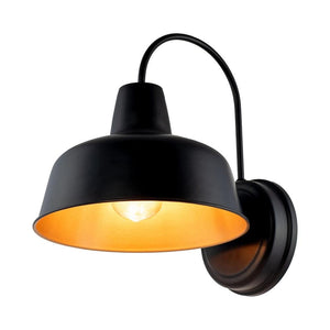 11 in. H 1 - Light Dark Bronze with Gold - Painting Inside Outdoor Hardwired Barn Sconce - Stu's Home Improvement Outlet
