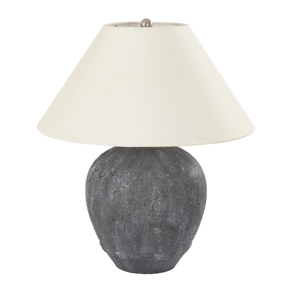 21.65 in. Dark Gray Ceramic Table Lamp - Stu's Home Improvement Outlet