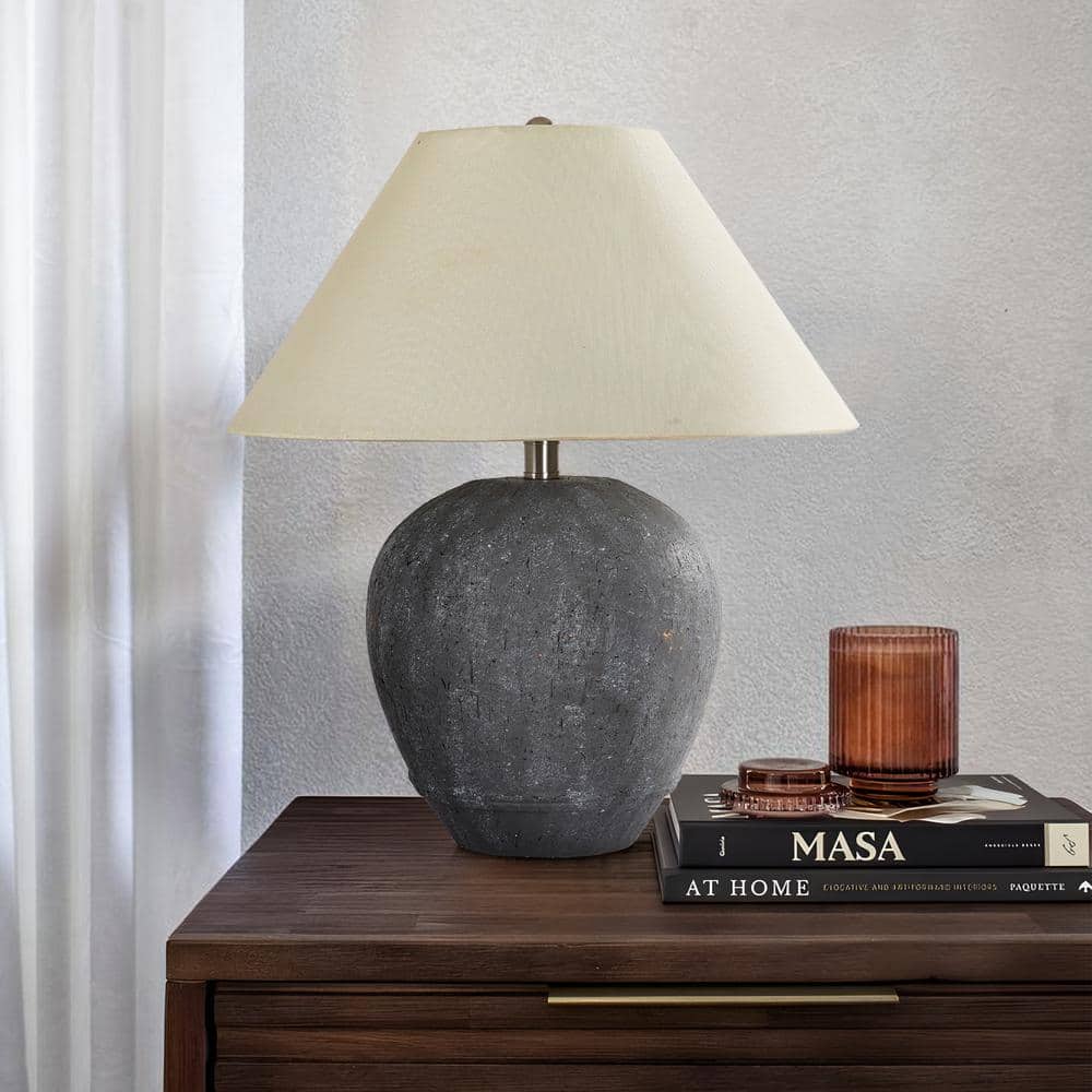 21.65 in. Dark Gray Ceramic Table Lamp - Stu's Home Improvement Outlet