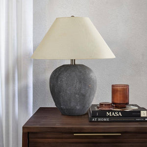 21.65 in. Dark Gray Ceramic Table Lamp - Stu's Home Improvement Outlet