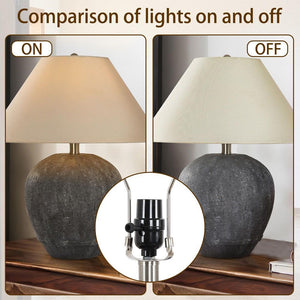 21.65 in. Dark Gray Ceramic Table Lamp - Stu's Home Improvement Outlet