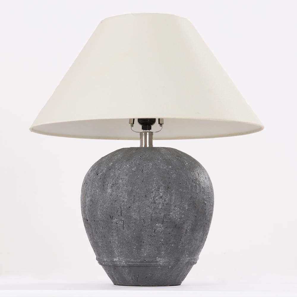 21.65 in. Dark Gray Ceramic Table Lamp - Stu's Home Improvement Outlet