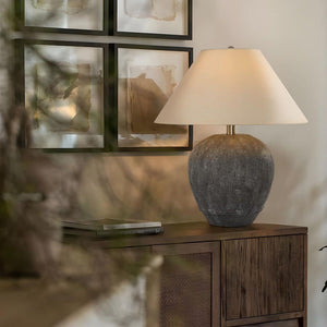 21.65 in. Dark Gray Ceramic Table Lamp - Stu's Home Improvement Outlet