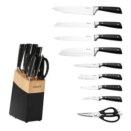 Skandia Constract 10-Piece Knife Block Set, Black
