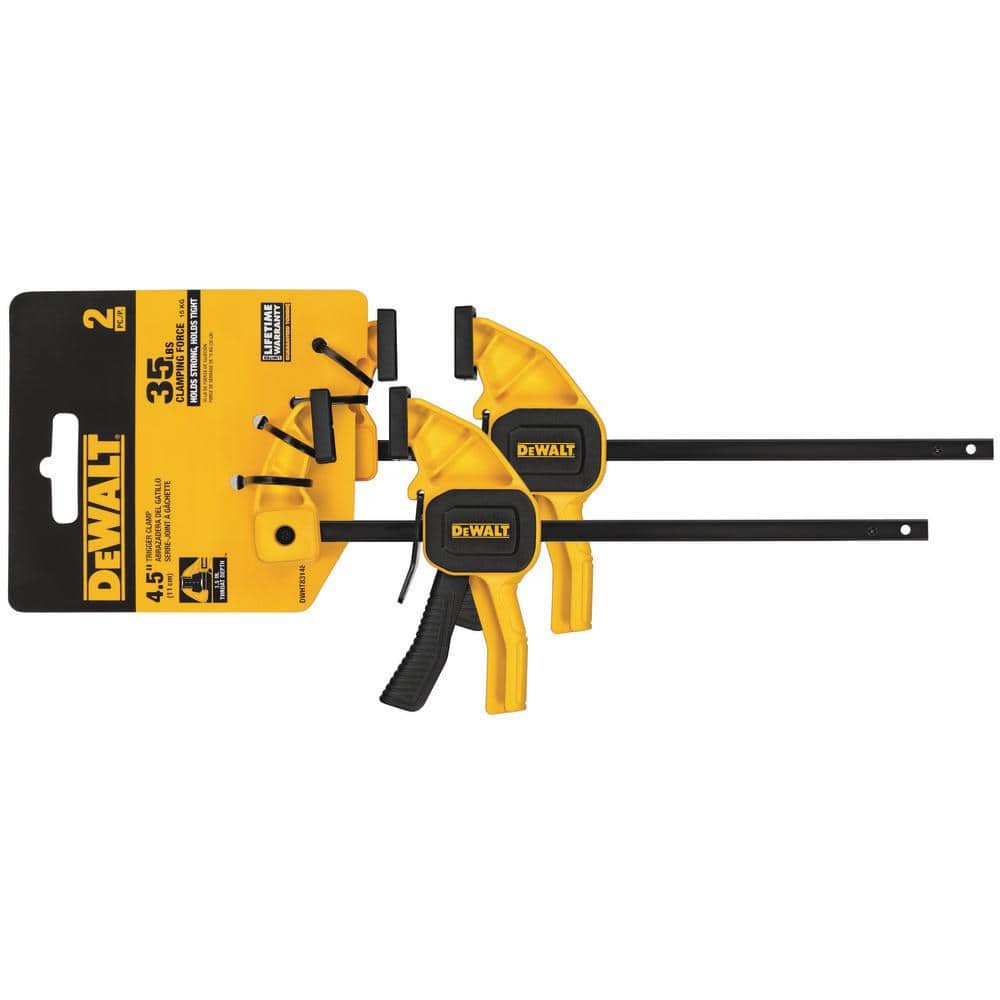 4.5 in. 35 lb. Trigger Clamps (2 Pack) with 1.5 in Throat Depth - Stu's Home Improvement Outlet