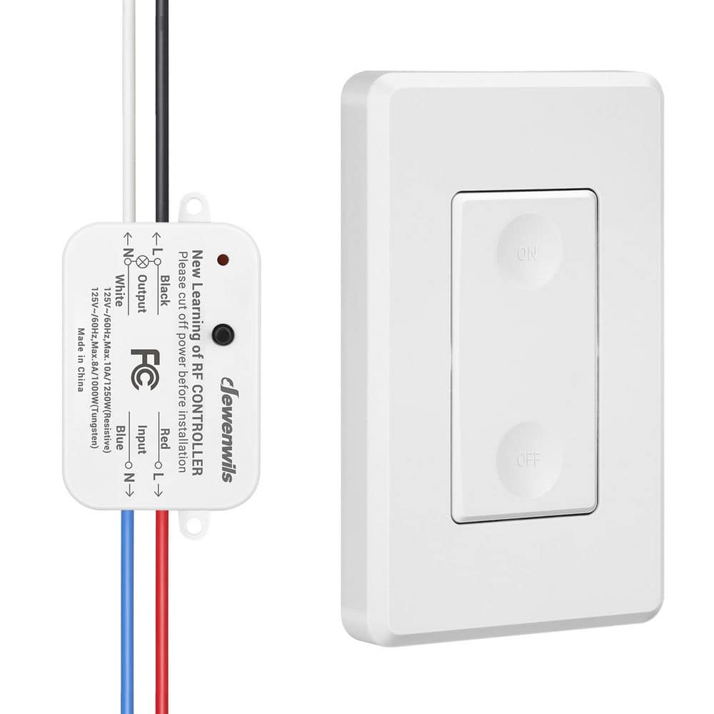 125 - Volt Wireless Remote Control Light Switch and Receiver Kit for Ceiling Lights, Fans, Lamps, 100 ft. RF Range - Stu's Home Improvement Outlet