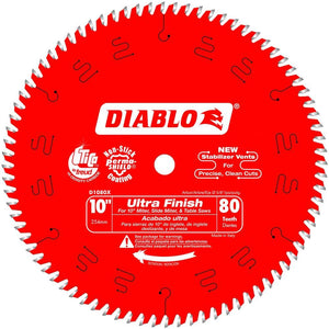 10 in. x 80 - Tooth Ultra Finish Circular Saw Blade - Stu's Home Improvement Outlet