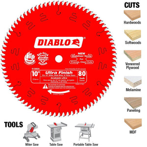 10 in. x 80 - Tooth Ultra Finish Circular Saw Blade - Stu's Home Improvement Outlet