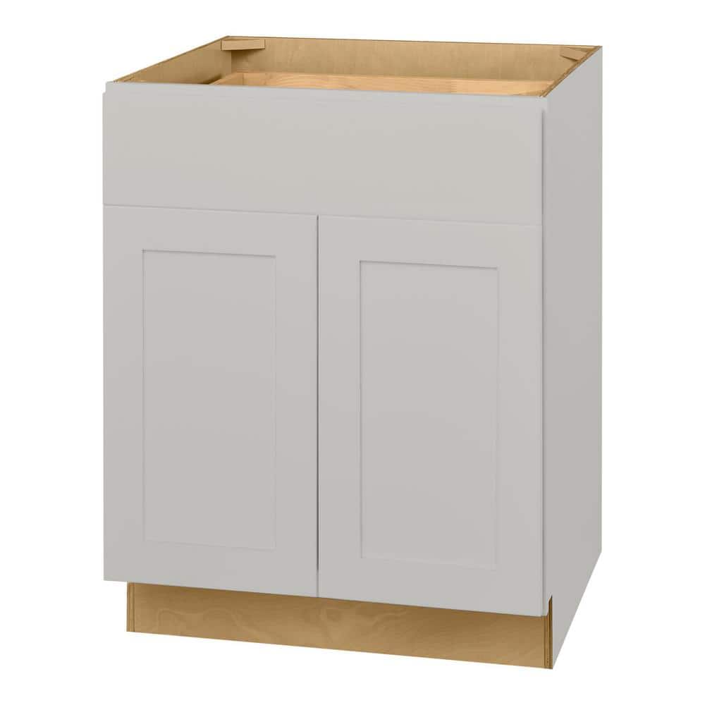 Avondale 27 in. W x 24 in. D x 34.5 in. H Ready to Assemble Plywood Shaker Base Kitchen Cabinet in Dove Gray - Stu's Home Improvement Outlet