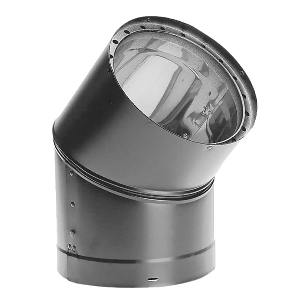 DVL 6 in. 45° Double - Wall Elbow in Black - Stu's Home Improvement Outlet