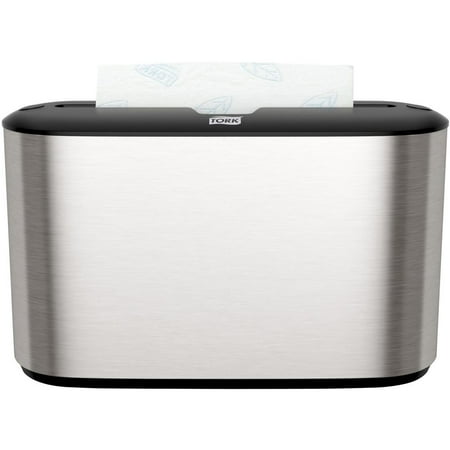 Xpress Countertop Towel Dispenser, 12.68 X 4.56 X 7.92, Stainless Steel/Black