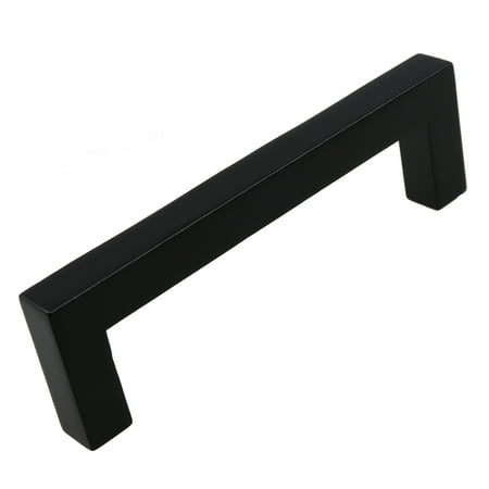 GlideRite 3.75 in. Center Solid Square Bar Cabinet Pull, Matte Black