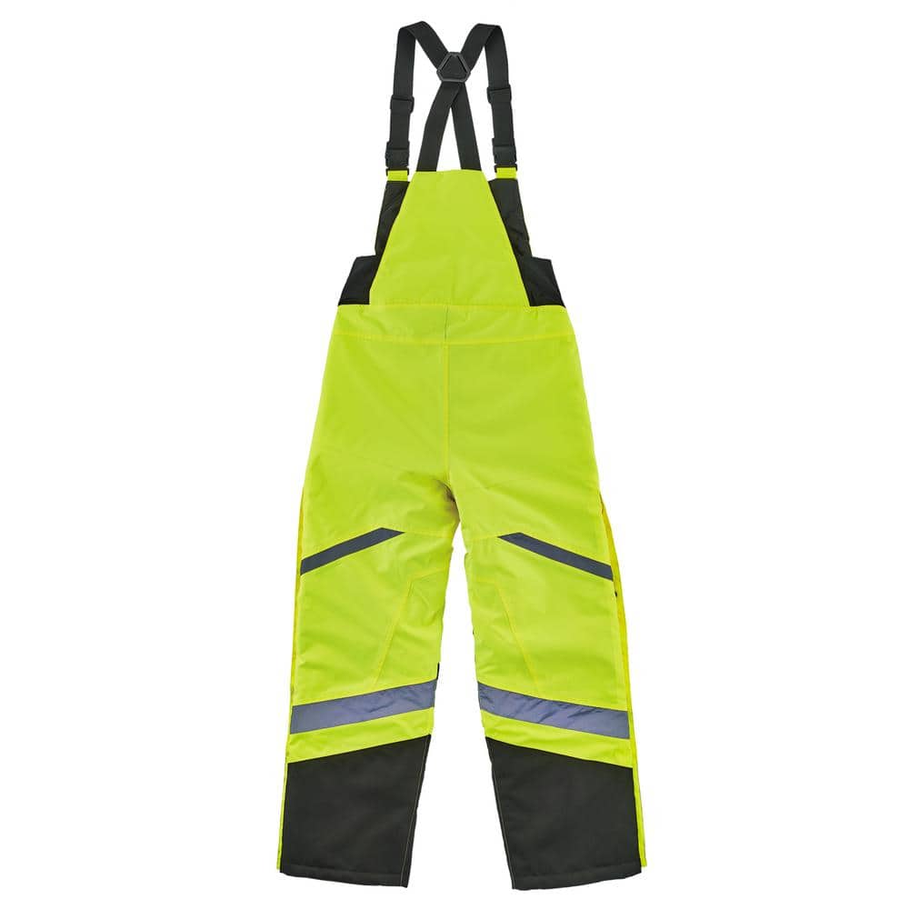 GloWear L Lime Class E Insulated Bib Overall