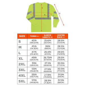 5XL Hi Vis Lime Long Sleeve T-Shirt - Stu's Home Improvement Outlet