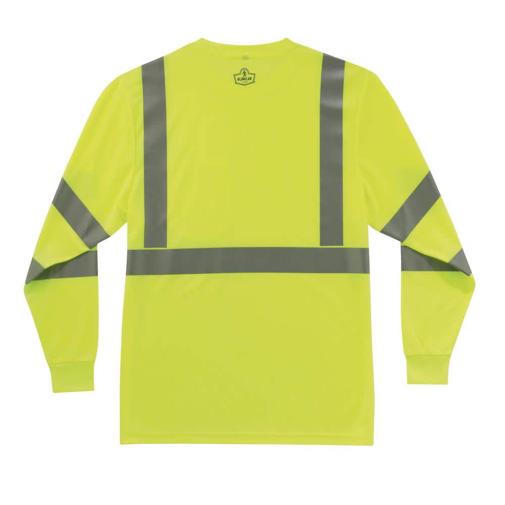 5XL Hi Vis Lime Long Sleeve T-Shirt
