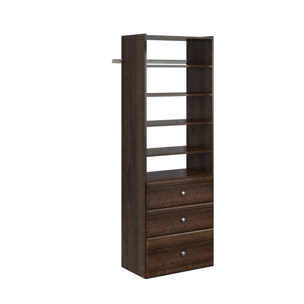 Premier 25 in. W Espresso Wood Closet Tower - Stu's Home Improvement Outlet