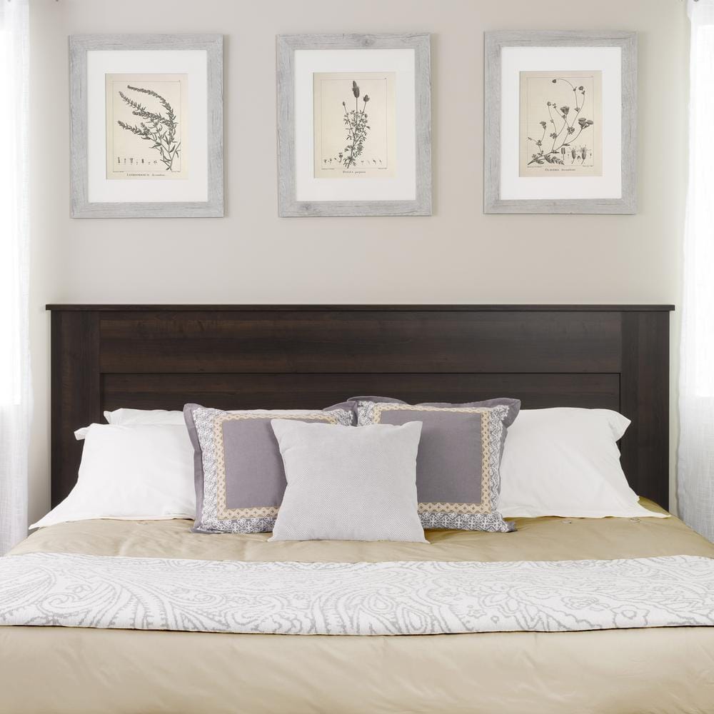 Espresso King Flat Panel Headboard - Stu's Home Improvement Outlet