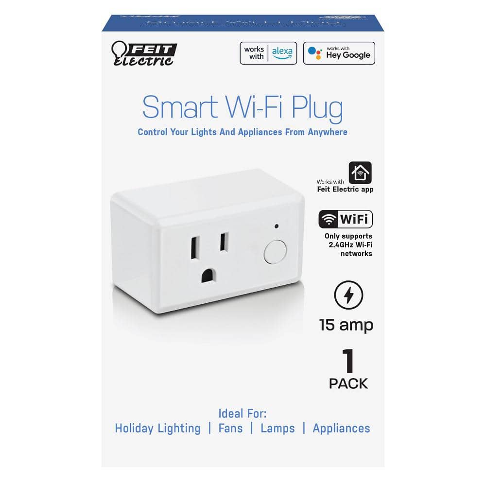 15 - Amp Indoor Alexa / Google Assistant Compatible Plug - in Smart Wi - Fi Single Outlet Wall Plug, No Hub Required - Stu's Home Improvement Outlet