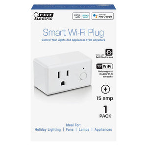 15 - Amp Indoor Alexa / Google Assistant Compatible Plug - in Smart Wi - Fi Single Outlet Wall Plug, No Hub Required - Stu's Home Improvement Outlet