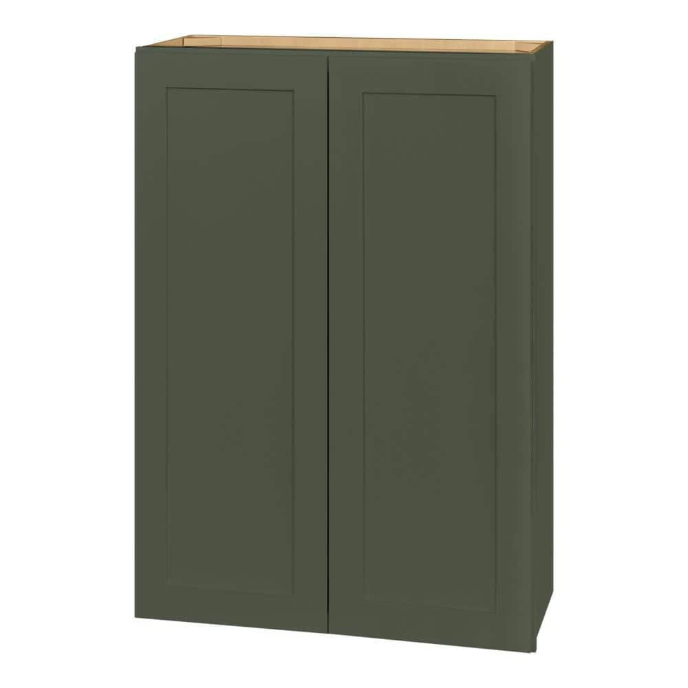 Avondale 30 in. W x 12 in. D x 42 in. H Ready to Assemble Plywood Shaker Wall Kitchen Cabinet in Fern Green