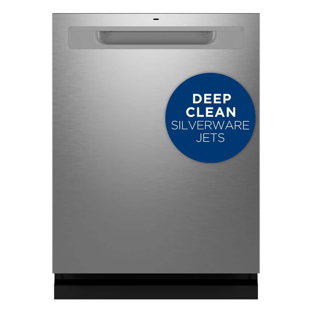 GE 24 in. Fingerprint Resistant Stainless Top Control Built-In Tall Tub Dishwasher with 3rd Rack, Bottle Jets, 45 dBA