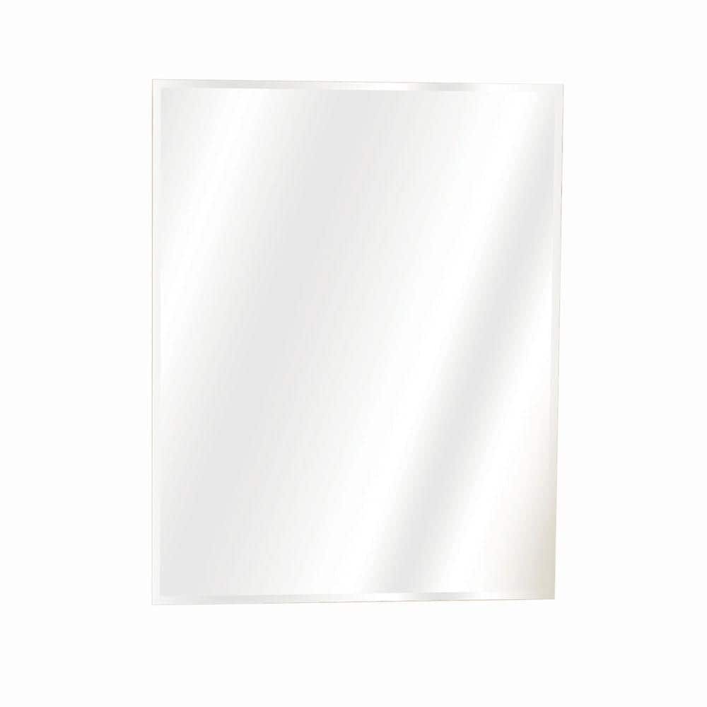 Glacier Bay 16 in. W x 20 in. H x 4 in. D Recessed Frameless Mirrored Medicine Cabinet in Mirrored Glass