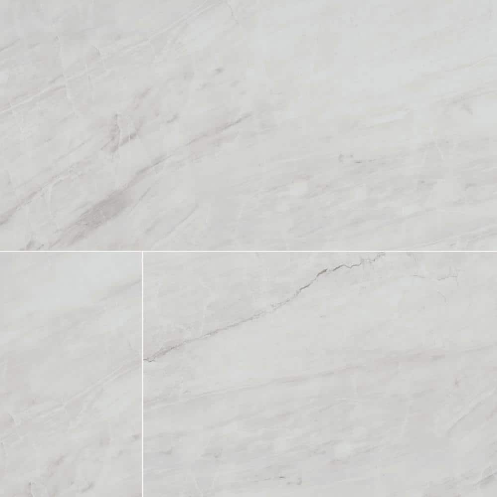 Franrivers Gray Onyx Stone Look Polished Porcelain Tile 24 in. x 48 in., Floor and Wall (16 sq. ft./Case)