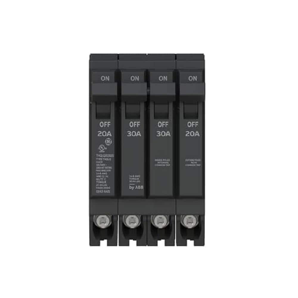 Q - Line 2 - 20 Amp Single - Pole 1 - 30 Amp Double - Pole Quad 120/240 - Volts Circuit Breaker - Stu's Home Improvement Outlet