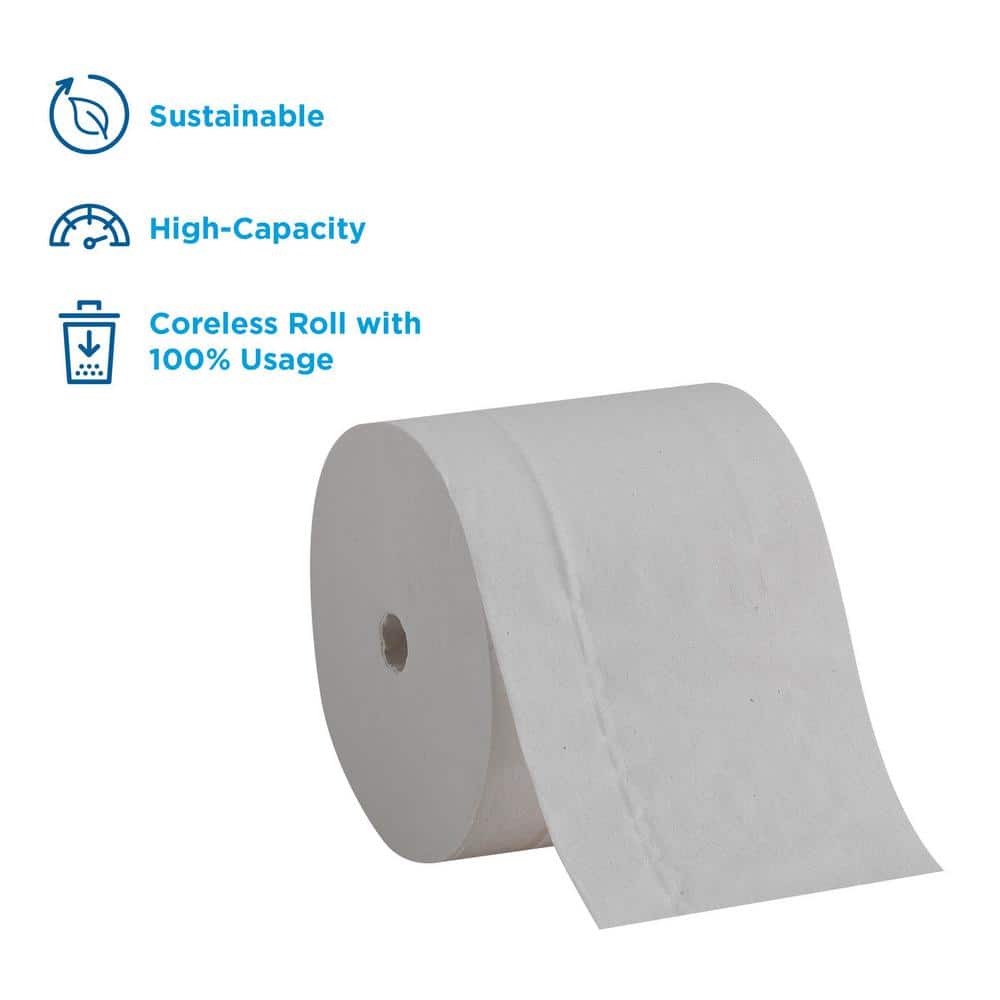 Compact Coreless 2 - Ply Recycled Toilet Paper (1000 Sheets per Roll 36 Rolls per Pack) - Stu's Home Improvement Outlet