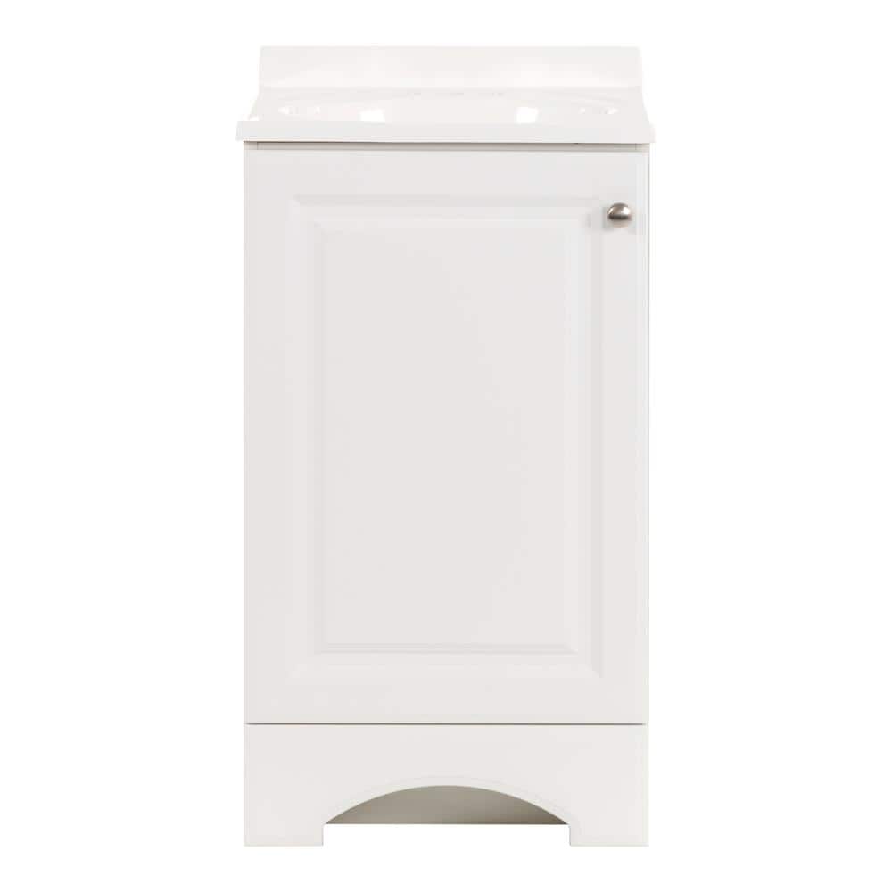 Glacier Bay 18.63 in. W x 16.63 in. D x 35.00 in. H Bath Vanity in White with Cultured Marble Vanity Top in White with White Basin - Stu's Home Improvement Outlet
