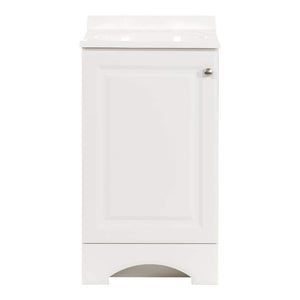 Glacier Bay 18.63 in. W x 16.63 in. D x 35.00 in. H Bath Vanity in White with Cultured Marble Vanity Top in White with White Basin - Stu's Home Improvement Outlet