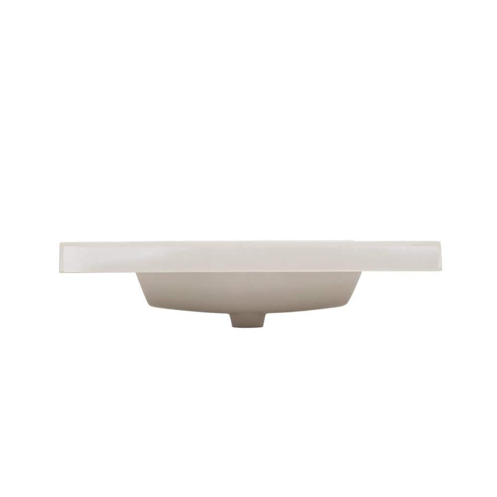 31 in. W x 22 in. D Cultured Marble Vanity Top in White with White Rectangular Single Sink - Stu's Home Improvement Outlet