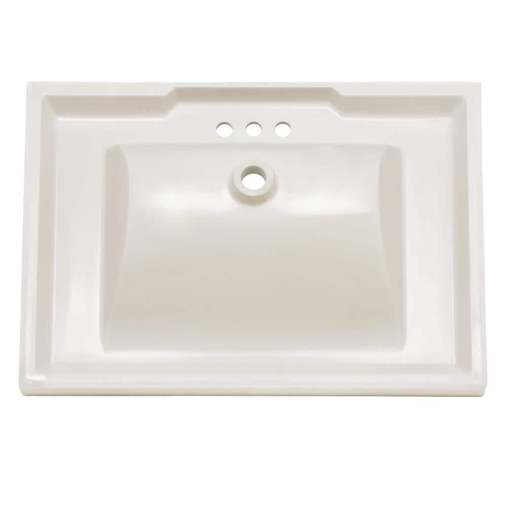31 in. W x 22 in. D Cultured Marble Vanity Top in White with White Rectangular Single Sink - Stu's Home Improvement Outlet