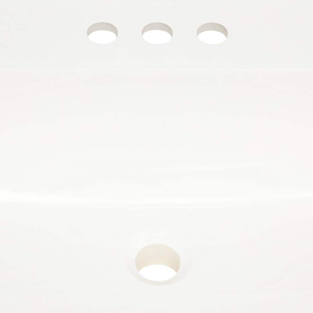 31 in. W x 22 in. D Cultured Marble Vanity Top in White with White Rectangular Single Sink - Stu's Home Improvement Outlet