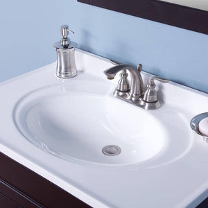 Glacier Bay 31 in. W x 22 in. D Cultured Marble White Round Single Sink Vanity Top in White - Stu's Home Improvement Outlet